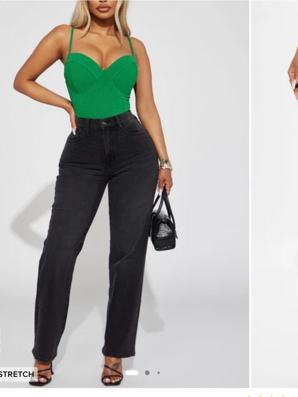 Fashion Nova High-Rise Black Straight Leg Jeans